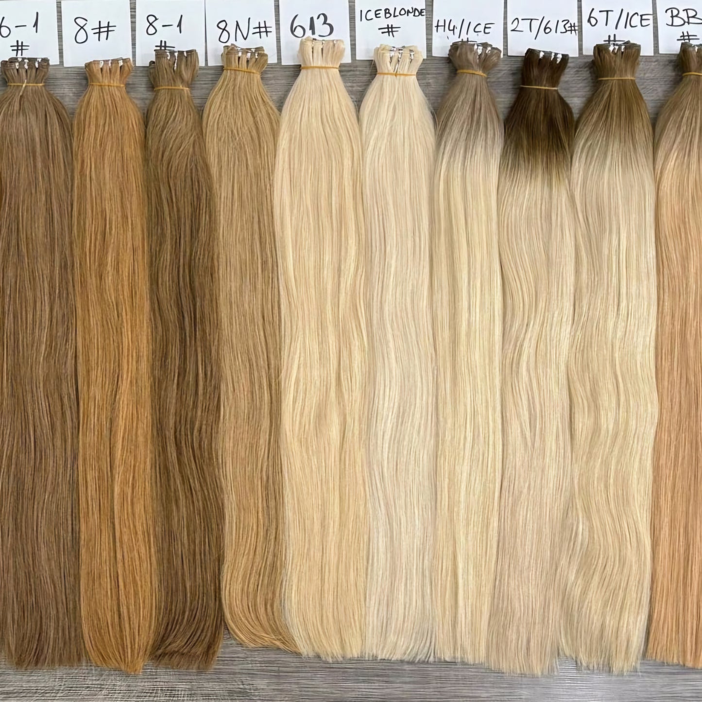 Genius Wefts - 100% Echthaar - Remy Haarqualität - Farbnr. #6T/Ice