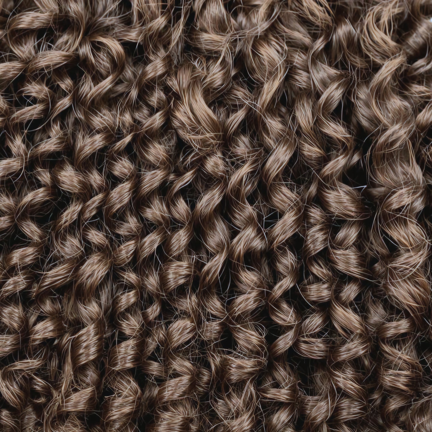 Curly Weft - 100% Echthaar - Remy Haarqualität - Lockige Tressen - 60cm - helles Aschbraun