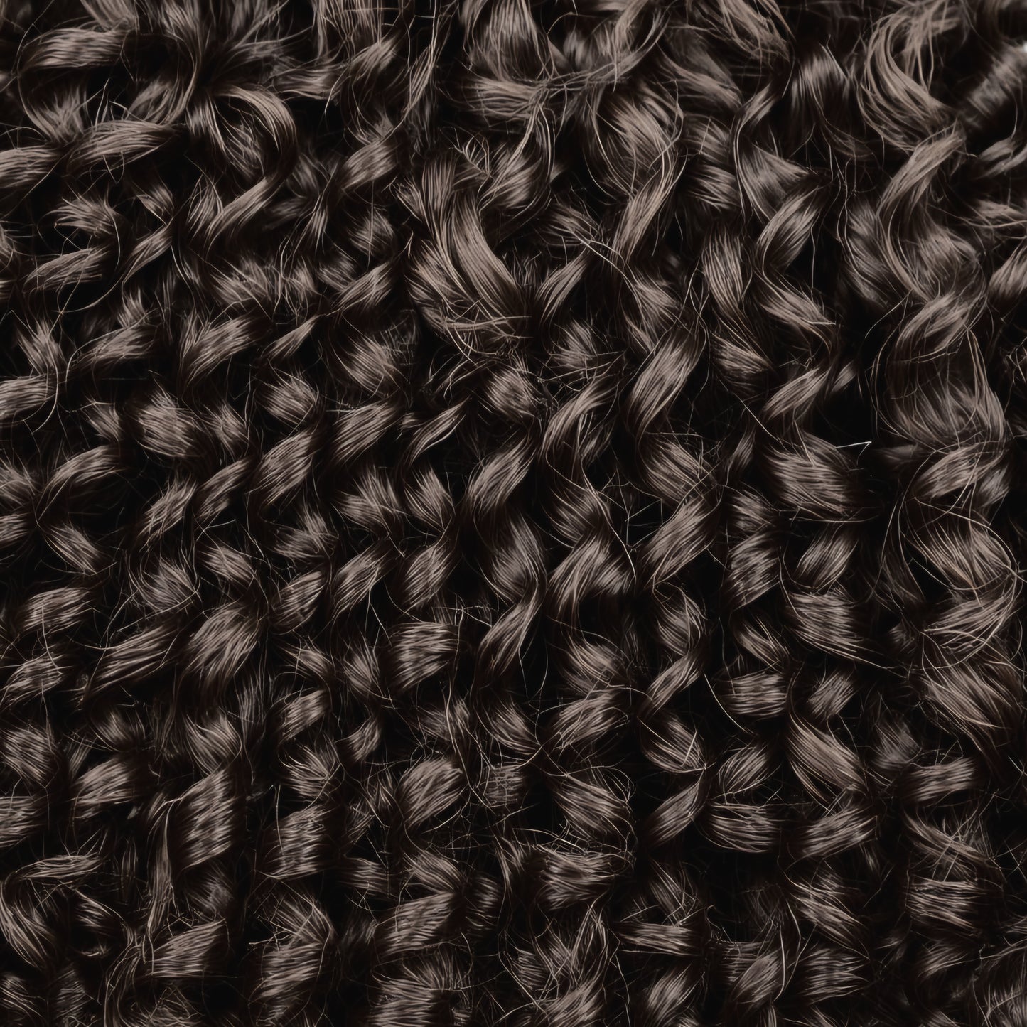 Curly Weft - 100% Echthaar - Remy Haarqualität - Lockige Tressen - 60cm - Dunkelbraun
