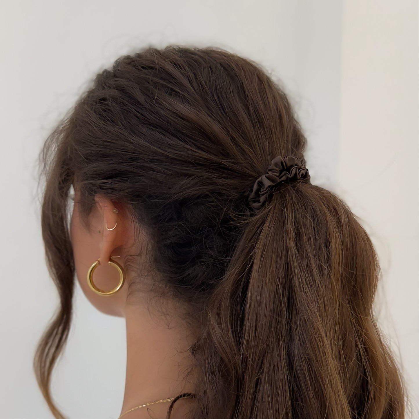 Skinny Silk Scrunchies - Schokolade