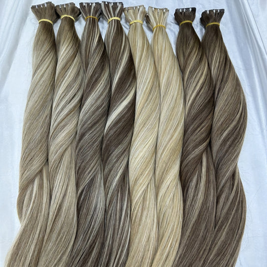 Genius Wefts - 100% Echthaar - Remy Haarqualität - Balayage 50gramm