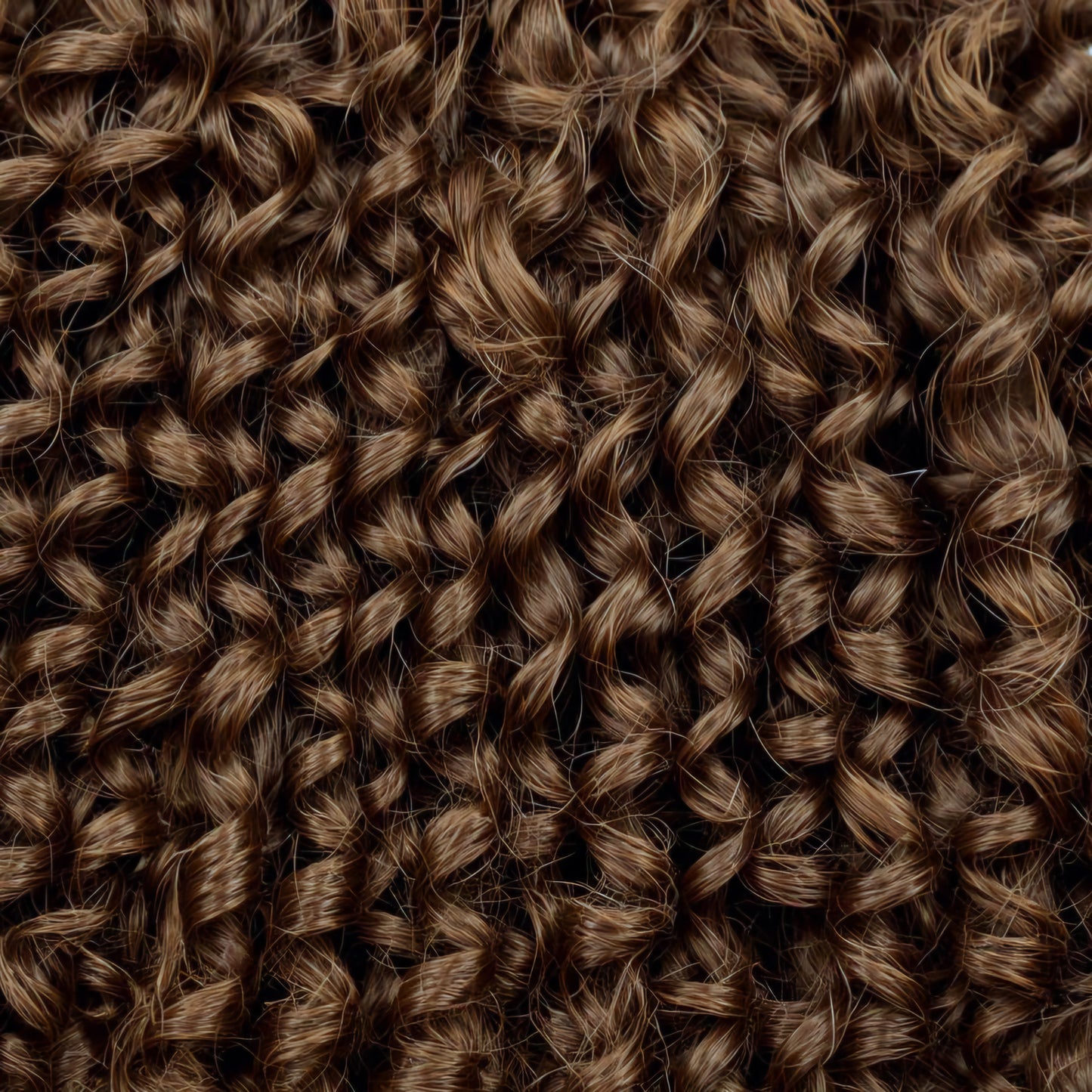 Curly Weft - 100% Echthaar - Remy Haarqualität - Lockige Tressen - 60cm - Mediumbraun