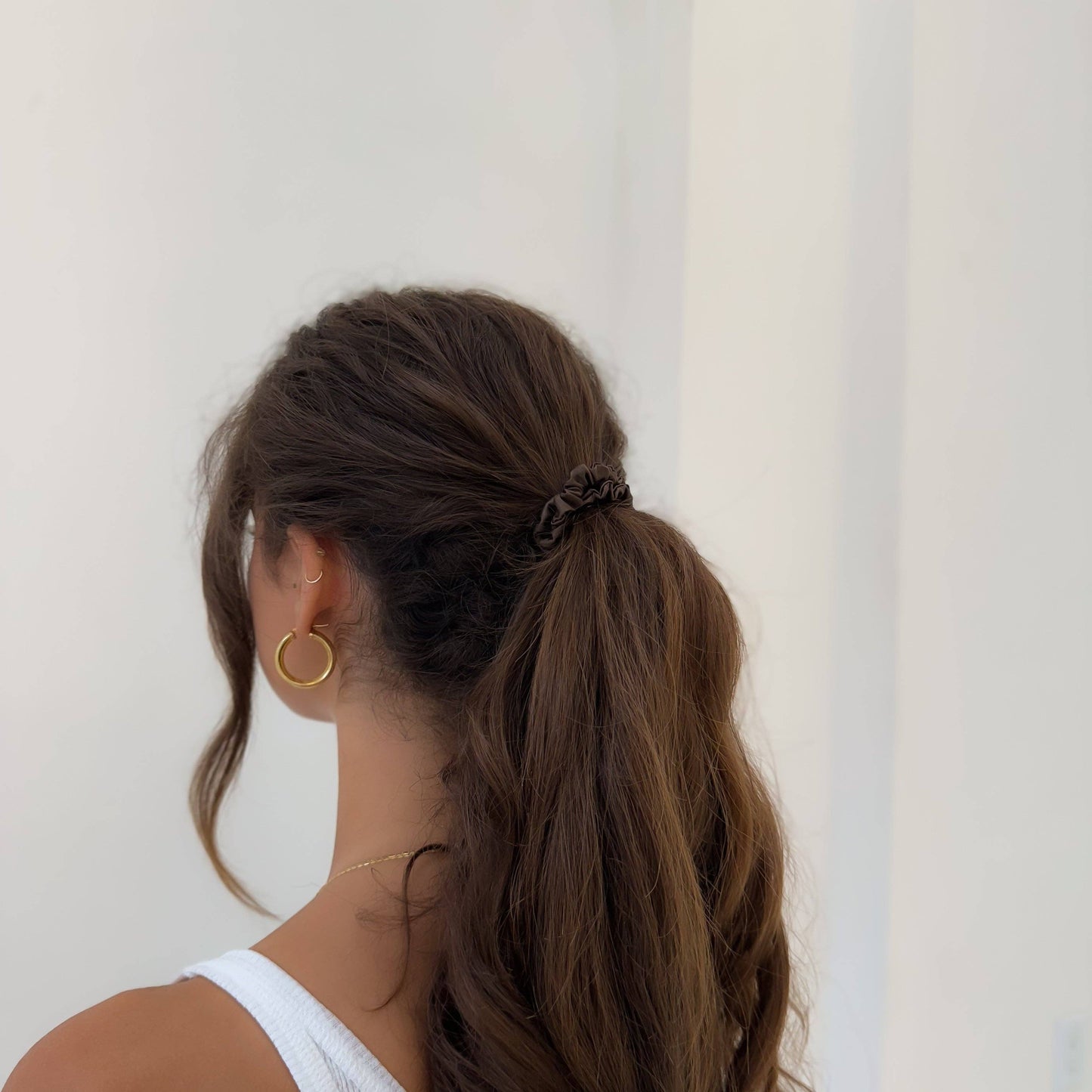 Skinny Silk Scrunchies - Schokolade